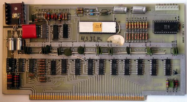 The MITS Altair 8800a rev 1 CPU card