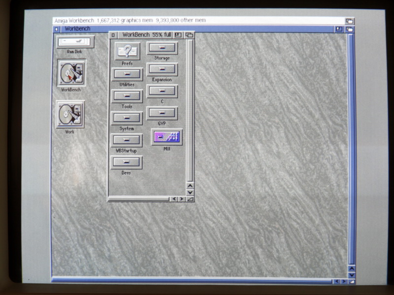 Amiga 4000 screen showing the workbench