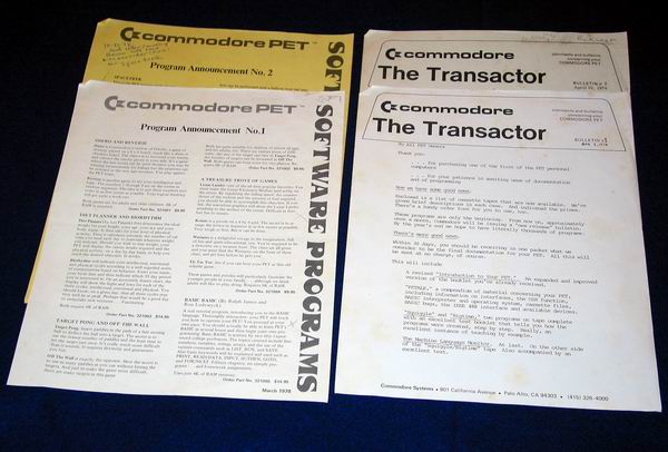 Early newsletters dedicated to the Commodore Pet 2001
