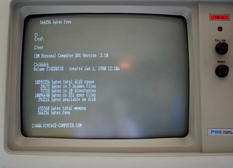 IBM PC XT Screen Shot